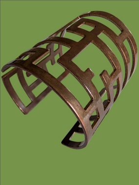 Vintage Bracelet Copper Arm Cuff From The 1970s Openwork Metal Cuff